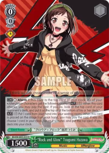 "Rock and Glow" Tsugumi Hazawa (BD/EN-W03-033 R), BanG Dream! Girls Band Party! MULTI LIVE — Weiß Schwarz card price