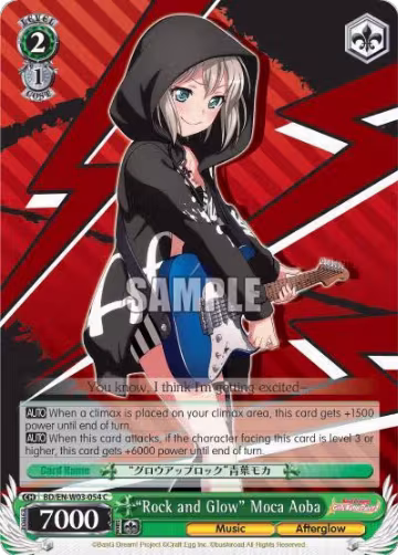 "Rock and Glow" Moca Aoba (BD/EN-W03-054 C), BanG Dream! Girls Band Party! MULTI LIVE — Weiß Schwarz card price