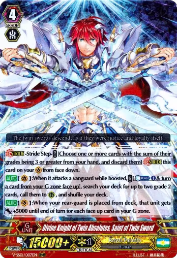 Divine Knight of Twin Absolutes, Saint of Twin Sword (V-SS01/007EN), V-SS01: Premium Collection 2019 — Vanguard card price