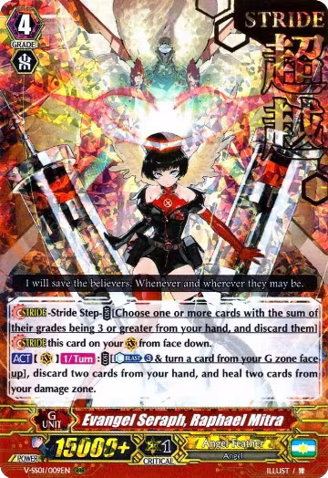 Evangel Seraph, Raphael Mitra (Hot Stamped) (V-SS01/009EN), V-SS01: Premium Collection 2019 — Vanguard card price