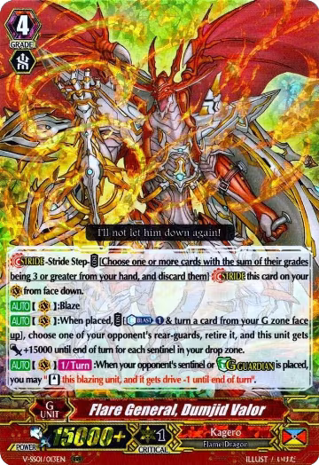 Flare General, Dumjid Valor (V-SS01/013EN), V-SS01: Premium Collection 2019 — Vanguard card price