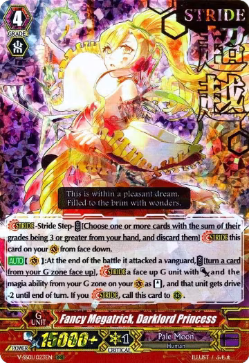 Fancy Megatrick, Darklord Princess (Hot Stamped) (V-SS01/023EN), V-SS01: Premium Collection 2019 — Vanguard card price