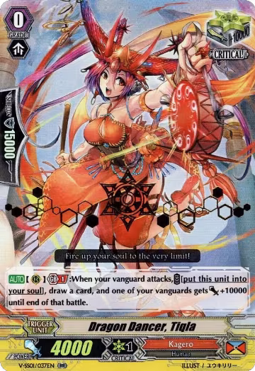 Dragon Dancer, Tiqla (Hot Stamped) (V-SS01/037EN), V-SS01: Premium Collection 2019 — Vanguard card price