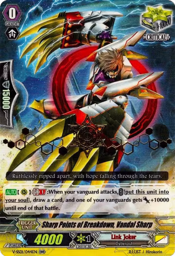 Sharp Points of Breakdown, Vandal Sharp (Hot Stamped) (V-SS01/044EN), V-SS01: Premium Collection 2019 — Vanguard card price
