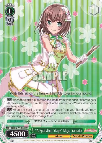 "A Sparkling Stage" Maya Yamato (BD/EN-W03-042 U), BanG Dream! Girls Band Party! MULTI LIVE — Weiß Schwarz card price