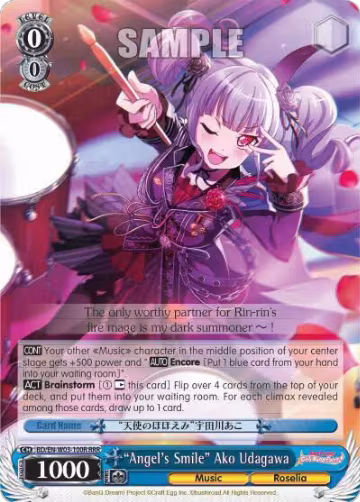 "Angel's Smile" Ako Udagawa (RRR) (BD/EN-W03-100R RRR), BanG Dream! Girls Band Party! MULTI LIVE — Weiß Schwarz card price
