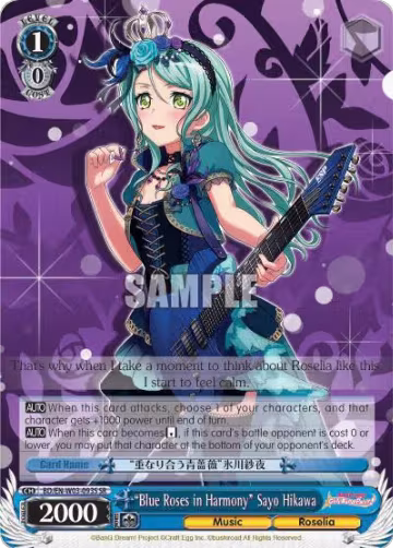 "Blue Roses in Harmony" Sayo Hikawa (SR) (BD/EN-W03-093S SR), BanG Dream! Girls Band Party! MULTI LIVE — Weiß Schwarz card price