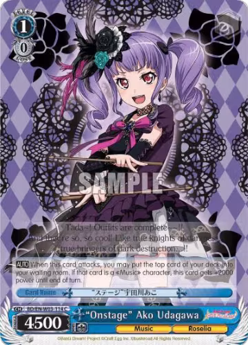 "Onstage" Ako Udagawa (BD/EN-W03-114 C), BanG Dream! Girls Band Party! MULTI LIVE — Weiß Schwarz card price