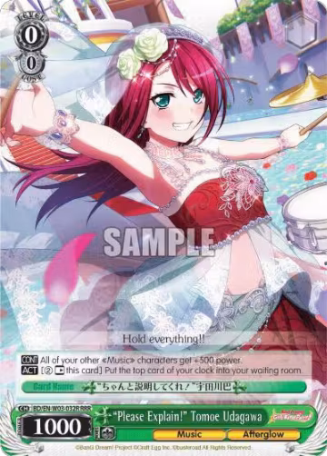"Please Explain!" Tomoe Udagawa (RRR) (BD/EN-W03-032R RRR), BanG Dream! Girls Band Party! MULTI LIVE — Weiß Schwarz card price