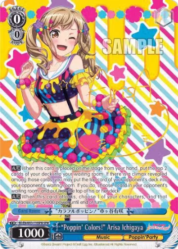 "Poppin'Colors!" Arisa Ichigaya (SPM) (BD/EN-W03-110SPM SPM), BanG Dream! Girls Band Party! MULTI LIVE — Weiß Schwarz card price