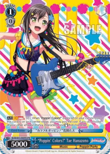 "Poppin'Colors!" Tae Hanazono (SPM) (BD/EN-W03-094SPM SPM), BanG Dream! Girls Band Party! MULTI LIVE — Weiß Schwarz card price