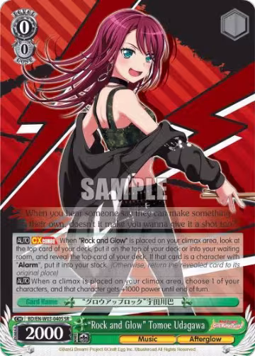 "Rock and Glow" Tomoe Udagawa (SR) (BD/EN-W03-040S SR), BanG Dream! Girls Band Party! MULTI LIVE — Weiß Schwarz card price