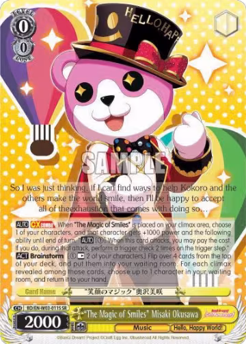 "The Magic of Smiles" Misaki Okusawa (SR) (BD/EN-W03-011S SR), BanG Dream! Girls Band Party! MULTI LIVE — Weiß Schwarz card price