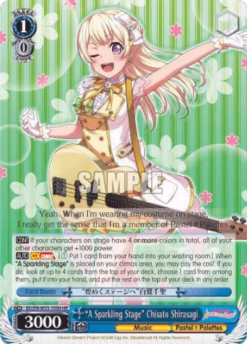 "A Sparkling Stage" Chisato Shirasagi (HR) (BD/EN-W03-105H HR), BanG Dream! Girls Band Party! MULTI LIVE — Weiß Schwarz card price