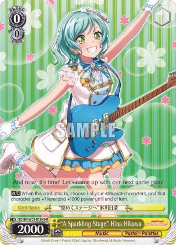 "A Sparkling Stage" Hina Hikawa (HR) (BD/EN-W03-015H HR), BanG Dream! Girls Band Party! MULTI LIVE — Weiß Schwarz card price