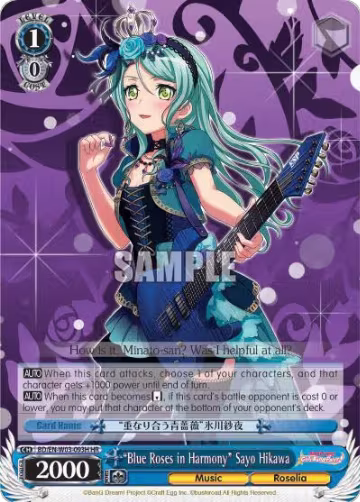 "Blue Roses in Harmony" Sayo Hikawa (HR) (BD/EN-W03-093H HR), BanG Dream! Girls Band Party! MULTI LIVE — Weiß Schwarz card price