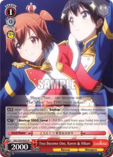 Two Become One, Karen & Hikari (RSL/S56-E042 R), Revue Starlight — Weiß Schwarz card price