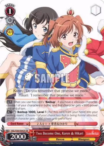 Two Become One, Karen & Hikari (SR) (RSL/S56-E042S SR), Revue Starlight — Weiß Schwarz card price