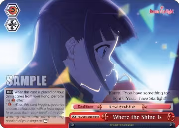 Where the Shine Is (RRR) (RSL/S56-E065R RRR), Revue Starlight — Weiß Schwarz card price