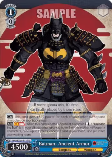 Batman: Ancient Armor (BNJ/SX01-T11 TD), Batman Ninja — Weiß Schwarz card price