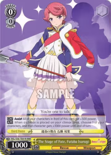 The Stage of Fate, Futaba Isurugi (RRR) (RSL/S56-TE01R RRR), Revue Starlight — Weiß Schwarz card price