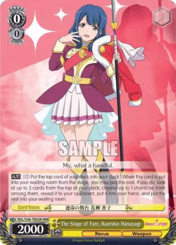 The Stage of Fate, Kaoruko Hanayagi (RRR) (RSL/S56-TE02R RRR), Revue Starlight — Weiß Schwarz card price