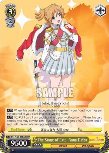 The Stage of Fate, Nana Daiba (RRR) (RSL/S56-TE06R RRR), Revue Starlight — Weiß Schwarz card price