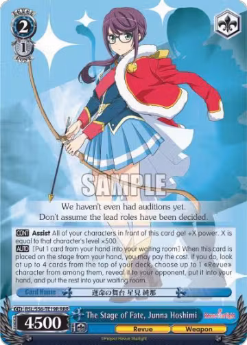 The Stage of Fate, Junna Hoshimi (RRR) (RSL/S56-TE19R RRR), Revue Starlight — Weiß Schwarz card price