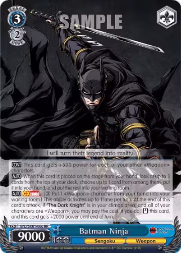 Batman Ninja (BNJ/SX01-066 RR), Batman Ninja — Weiß Schwarz card price