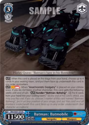 Batman: Batmobile (BNJ/SX01-074 R), Batman Ninja — Weiß Schwarz card price