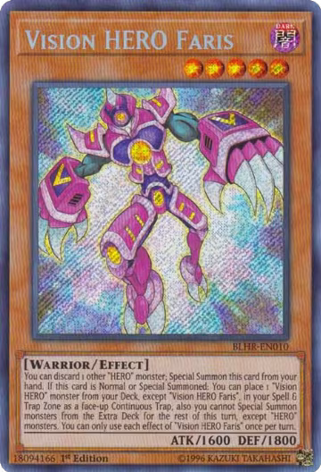 Vision HERO Faris (BLHR-EN010), Battles of Legend: Hero's Revenge — Yu-Gi-Oh! card price