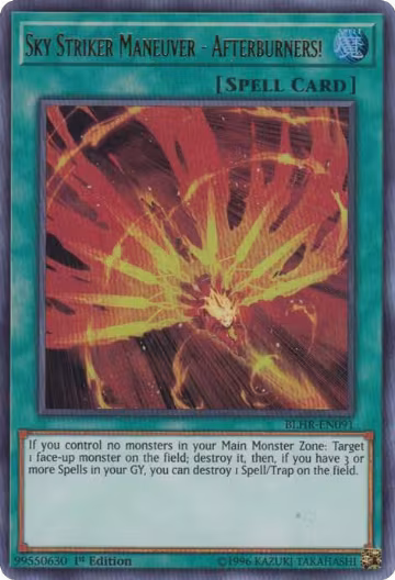Sky Striker Maneuver - Afterburners! (BLHR-EN091), Battles of Legend: Hero's Revenge — Yu-Gi-Oh! card price