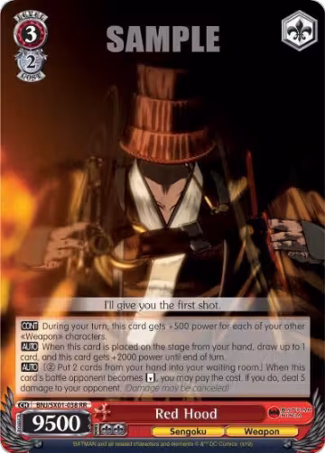 Red Hood (BNJ/SX01-038 RR), Batman Ninja — Weiß Schwarz card price