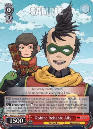 Robin: Reliable Ally (RRR) (BNJ/SX01-T02R RRR), Batman Ninja — Weiß Schwarz card price