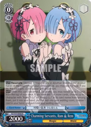 Charming Servants, Ram & Rem (RZ/S55-E066 R), ZERO Vol.2 — Weiß Schwarz card price