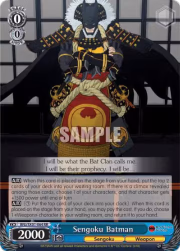 Sengoku Batman (BNJ/SX01-064 RR), Batman Ninja — Weiß Schwarz card price