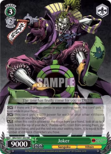 Joker (BNJ/SX01-002 RR), Batman Ninja — Weiß Schwarz card price