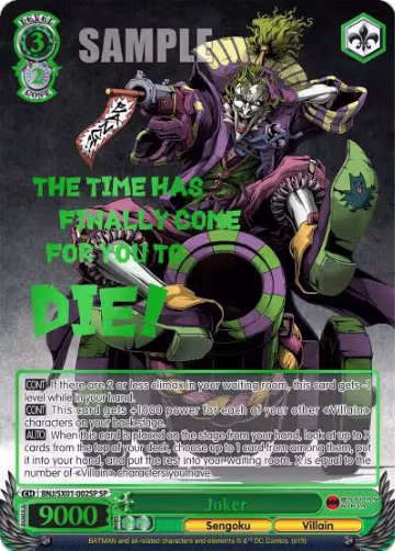 Joker (SP) (BNJ/SX01-002SP SP), Batman Ninja — Weiß Schwarz card price
