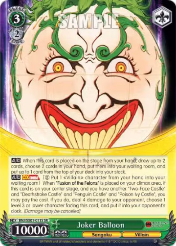 Joker Balloon (SR) (BNJ/SX01-011S SR), Batman Ninja — Weiß Schwarz card price