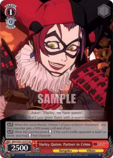 Harley Quinn: Partner in Crime (SR) (BNJ/SX01-037S SR), Batman Ninja — Weiß Schwarz card price