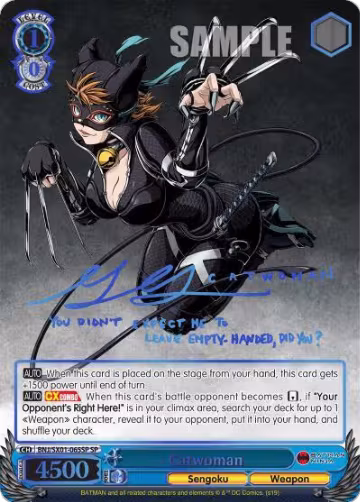 Catwoman (SP) (BNJ/SX01-065SP SP), Batman Ninja — Weiß Schwarz card price