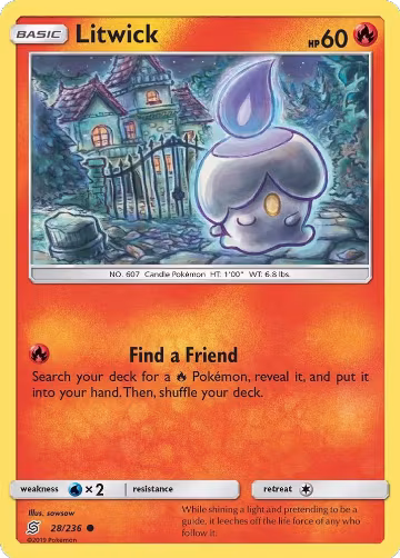 Litwick (28) (28/236), SM - Unified Minds — Pokémon card price