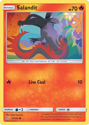 Salandit (33) (33/236), SM - Unified Minds — Pokémon card price