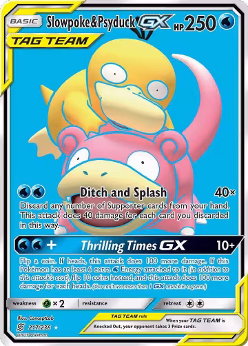 Slowpoke & Psyduck GX (Full Art) (217/236), SM - Unified Minds — Pokémon card price