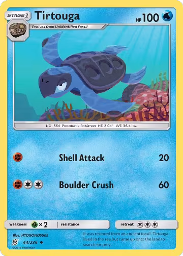 Tirtouga (44/236), SM - Unified Minds — Pokémon card price