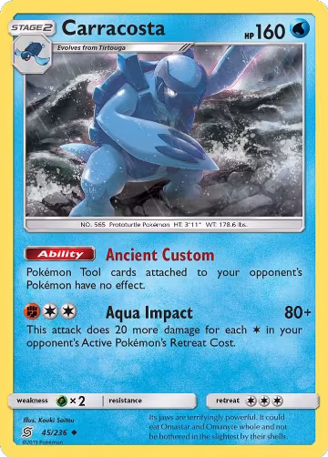Carracosta (45/236), SM - Unified Minds — Pokémon card price