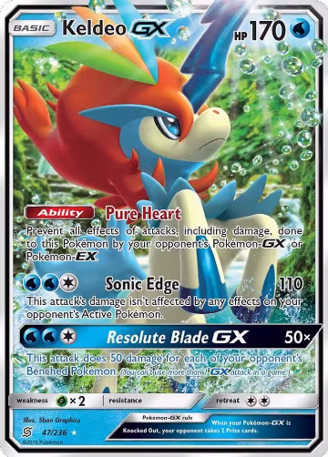 Keldeo GX (47/236), SM - Unified Minds — Pokémon card price