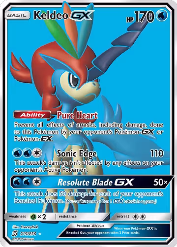 Keldeo GX (Full Art) (219/236), SM - Unified Minds — Pokémon card price
