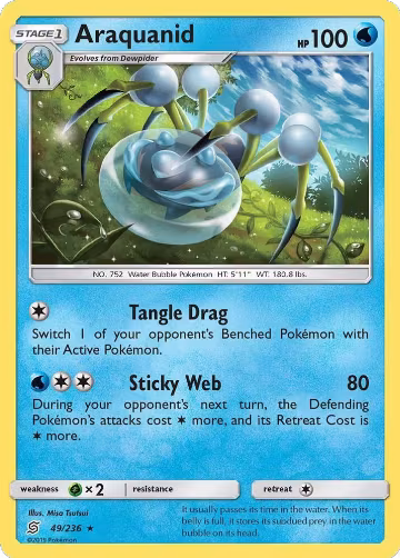 Araquanid (49/236), SM - Unified Minds — Pokémon card price