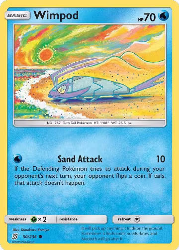Wimpod (50/236), SM - Unified Minds — Pokémon card price